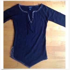 Kalico Women's Acrylic Brown V-Neck Sweater Large